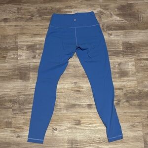 Lululemon Blue High-Rise Wunder Train Leggings